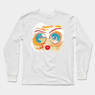 Tanning Bed Eye Protection Wink Ease Birthday Gift For Women Long Sleeve T-Shirt